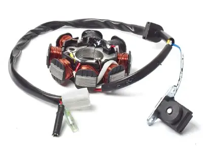 Статор генератора 4T GY6 50 (6+2 катушек) 139QMB "MANLE"